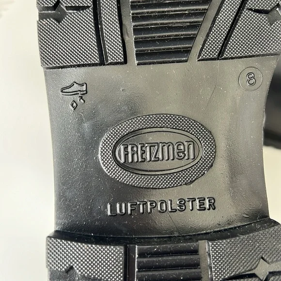 Fretz Sohle Black Leather Ankle Side Zipper Boots NWT - 8 - Picture 10 of 12